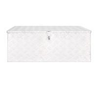 Boîte de rangement Argenté 100x55x37 cm Aluminium