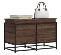 vidaXL Boîte de rangement avec couvercle chêne marron bois ingénierie Marron