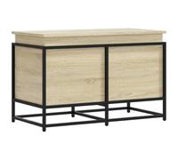 vidaXL Boîte de rangement avec couvercle chêne sonoma bois ingénierie, boîte à couvertures, coffre de rangement, boîte de rangement pour jouets