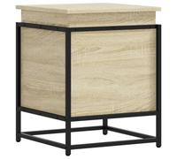 vidaXL Boîte de rangement avec couvercle chêne sonoma bois ingénierie, boîte à couvertures, coffre de rangement, boîte de rangement pour jouets