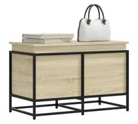 vidaXL Boîte de rangement avec couvercle chêne sonoma bois ingénierie Marron