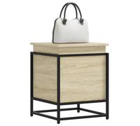 vidaXL Boîte de rangement avec couvercle chêne sonoma bois ingénierie Marron