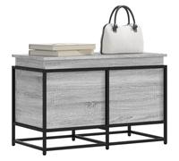 vidaXL Boîte de rangement avec couvercle sonoma gris bois d'ingénierie Marron