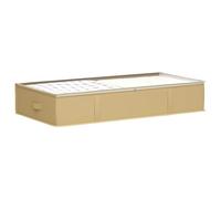 vidaXL Boîte de rangement avec fenêtre supérieure transparente, 6 pièces, crème, organisateur de chambre, boîte de rangement pliable, gain de place sous le lit, respirante, dessus transparent