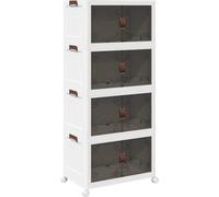 vidaXL Boîte de rangement avec roulettes Empilable 4 étages 75L