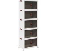 vidaXL Boîte de rangement avec roulettes Empilable 5 étages 75L 64x40x179cm