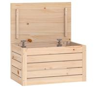823614 vidaXL Boîte de rangement 59,5x36,5x33 cm Bois massif de pin
