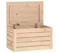 823614 vidaXL Boîte de rangement 59,5x36,5x33 cm Bois massif de pin