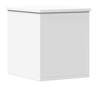 vidaXL Boîte de rangement blanc 30x35x35 cm bois d'ingénierie, boîte à couvertures, coffre de rangement, boîte de rangement 840667