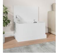 vidaXL Boîte de rangement blanc 50x30x28 cm bois d'ingénierie 816496