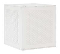 vidaXL Boîte de Rangement Blanc 55 x 53 x 57 cm Polypropylène, Jardin et Terrasse, Rangement Moderne, Meuble Résistant, Boîte Outdoor, Organisateur Contemporain