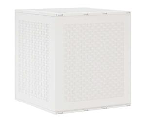 vidaXL Boîte de rangement Blanc 55 x 53 x 57 cm Polypropylène | Super pour stocker toutes tes affaires et bricoles d'extérieur, Fait avec des matériaux anti-UV et étanches, Un look moderne,