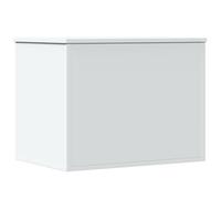 vidaXL Boîte de rangement 60x42x46 cm Bois d'ingénierie Blanche, mécanisme de levage à gaz