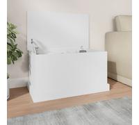 vidaXL Boîte de rangement blanc 70x40x38 cm bois d'ingénierie Blanc