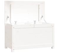 vidaXL Boîte de rangement Blanc 80x40x45,5 cm Bois massif de pin