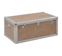 Vidaxl Boîte De Rangement Bois De Sapin Massif 91x52x40 Cm Marron