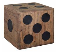 vidaXL Boîte de Rangement Table Basse Table d'Appoint Coffre de Rangement Table de Salon Salle de Séjour Intérieur 40x40x40 cm Design Dés Bois Mindi