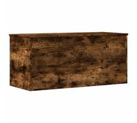 vidaXL Boîte de rangement chêne fumé 100x42x46 cm bois d'ingénierie, boîte à couvertures, coffre de rangement, boîte de rangement pour vêtements