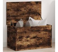 vidaXL Boîte de rangement chêne fumé 60x35x35 cm bois d'ingénierie Marron