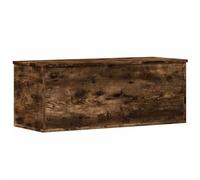 vidaXL Boîte de rangement chêne fumé 90x35x35 cm bois d'ingénierie
