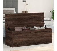 vidaXL Boîte de rangement chêne marron 102x35x35 cm bois d'ingénierie