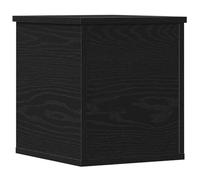 Coffre de rangement Noir Chêne 30x35x35 cm Bois d ingénierie