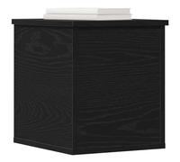vidaXL Boîte de Rangement Chêne Noir 30 x 35 x 35 cm Bois d'ingénierie, Boîte de Rangement Moderne, Organisateur rectangulaire, Solution Anti-désordre, Espace Ample, Meuble Pratique pour Bureau