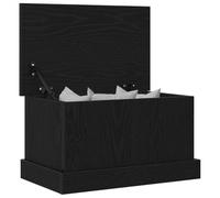 vidaXL Boîte de Rangement Chêne Noir 50 x 30 x 28 cm Bois d'ingénierie, Coffre de Rangement rectangulaire, déco Durable, boîte spacieuse, Organisateur Moderne, Essentiel pour la Maison
