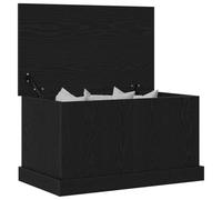 vidaXL Boîte de Rangement Chêne Noir 70 x 40 x 38 cm Bois d'ingénierie, Coffre de Rangement Moderne, Design rectangulaire, Solide pour Organiser, boîte Utilitaire, Accessoires stylés pour la Maison