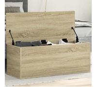 vidaXL Boîte de rangement chêne sonoma 90x35x35 cm bois d'ingénierie, boîte à couvertures, coffre de rangement, boîte de 840683