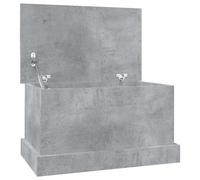vidaXL Boîte de rangement gris béton 50x30x28 cm bois d'ingénierie Marron