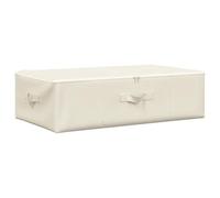 vidaXL Boîte de Rangement Coffre de Rangement Pliable Organisateur Conteneur Stockage Chambre Maison Intérieur Tissu 70x40x18 cm Crème