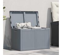 Boîte de rangement de jardin 180 L Gris PP Rotin Gris G