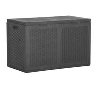 vidaXL Boîte de rangement de jardin 180 L Noir PP 151228