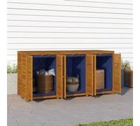 vidaXL Boîte de rangement de jardin 210x87x104 cm bois massif d'acacia 3155243 Marron G