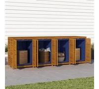 vidaXL Boîte de rangement de jardin 280x87x104 cm bois massif d'acacia 3155244 Marron G