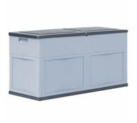 vidaXL Boîte de rangement de jardin – 320 L – Gris/Noir