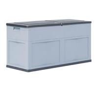 vidaXL Boîte de rangement de jardin 320 L Gris Noir