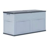 vidaXL Boîte de rangement de jardin 320 L Gris Noir Cette boîte de rangement élégante est idéale pour ranger vos coussins, oreillers, couvertures, outils et autres objets. Stable et durable : le plast