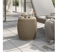 Vidaxl Boîte De Rangement De Jardin 4 En 1 Marron Clair Polypropylène