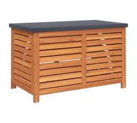 vidaXL Boîte de rangement de jardin 60x50x55 cm – Bois massif d'eucalyptus – Pour coussins