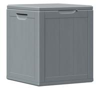 vidaXL Boîte de Rangement de Jardin 90 L Gris PP Aspect Bois