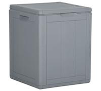vidaXL Boîte de rangement de jardin 90 L Gris PP Rotin 151233