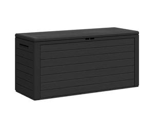 vidaXL Boîte de rangement de jardin Anthracite 116x44x55 cm