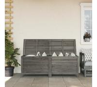 Boîte de rangement de jardin anthracite bois massif sapin