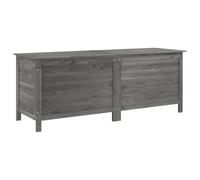 vidaXL Boîte de rangement de jardin bois massif sapin – Anthracite/Gris