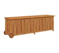 vidaXL Boîte de Rangement de Jardin avec Roues 150x50x58cm Bois Acacia, mobilier de Jardin, mobilier de terrasse, Coffre de Rangement en Bois