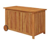 Vidaxl Boîte De Rangement De Jardin Avec Roues 90x50x58 Cm Bois Acacia