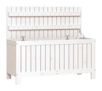 Vidaxl Boîte De Rangement De Jardin Blanc 108x42,5x54 Cm Bois De Pin