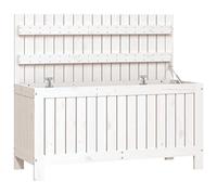 Boîte de rangement de jardin Blanc 108x42,5x54 cm Bois de pin 823830